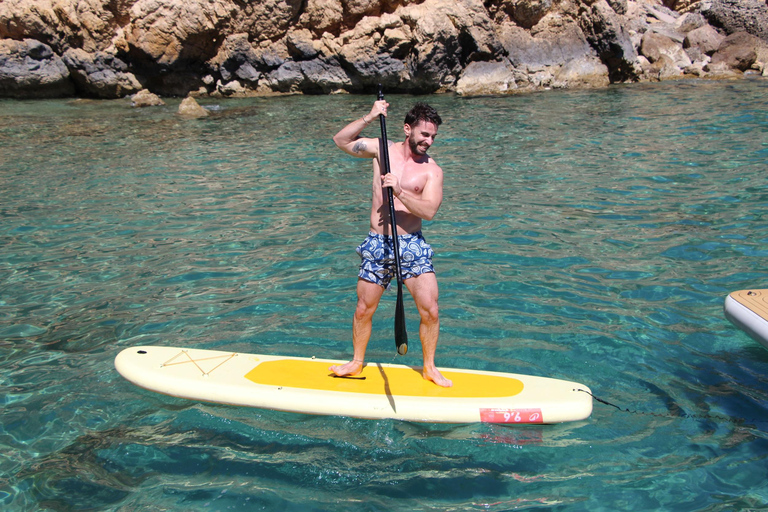 Private Boat Sightseeing Tour, Captain, Fuel, Drinks, Snorkel, Paddle Surf included Mallorca: 6-Hour Luxury Private Sightseeing Tour on a Bayliner VR6