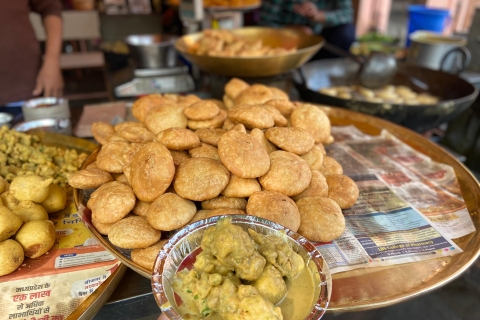 Jaipur: Visita guiada nocturna con degustación de comida opcionalCoche+Conductor+Guía