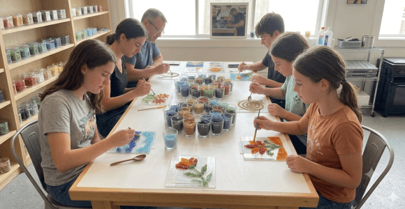 Create your own Murano glass tile in Murano, Venice