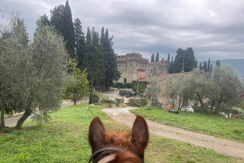 Florence: Horse ride 3h and Wine Tasting&Lunch at a castle