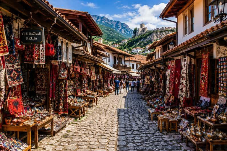 Kruja Castle, Bazaar & Sarisalltik Viewpoint Tour
