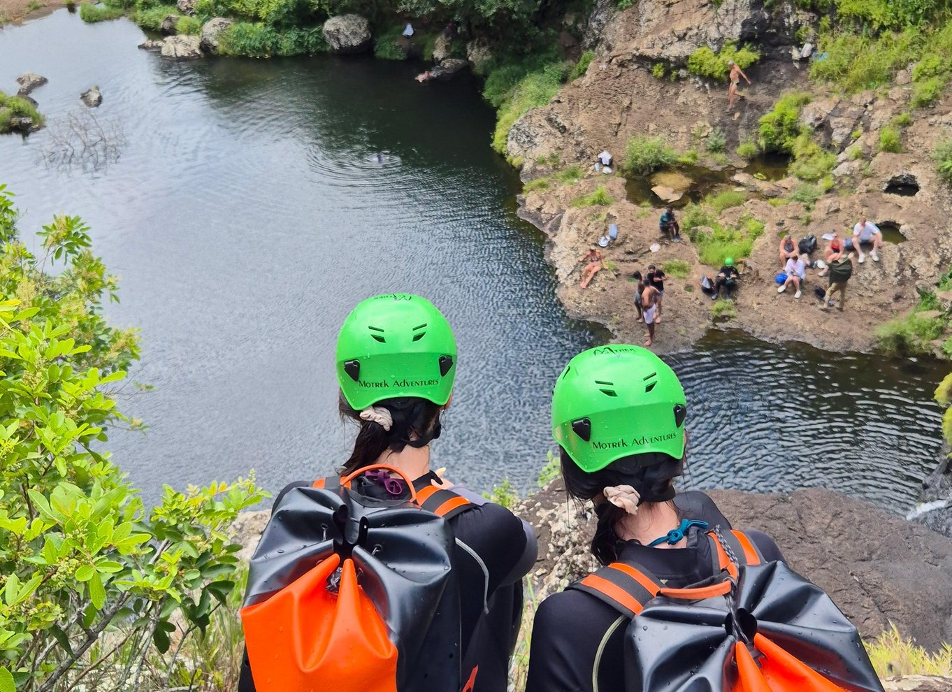 Mauritius: Rutsjebanetur ved Tamarind Falls/canyoning