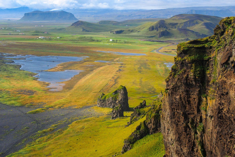 South Coast of Iceland. Black beach, glaсier, waterfalls...