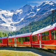 From Milan: Bernina Red Train and St. Moritz Tour