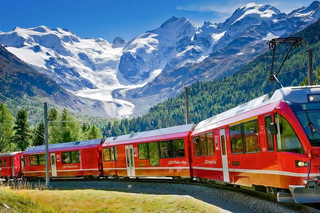 From Milan: Bernina Red Train and St. Moritz Tour
