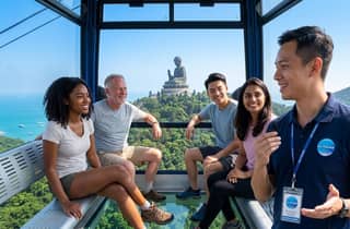Lantau-Tour mit Seilbahn, Boot nach Tai O, Mittagessen, Hotelabholung