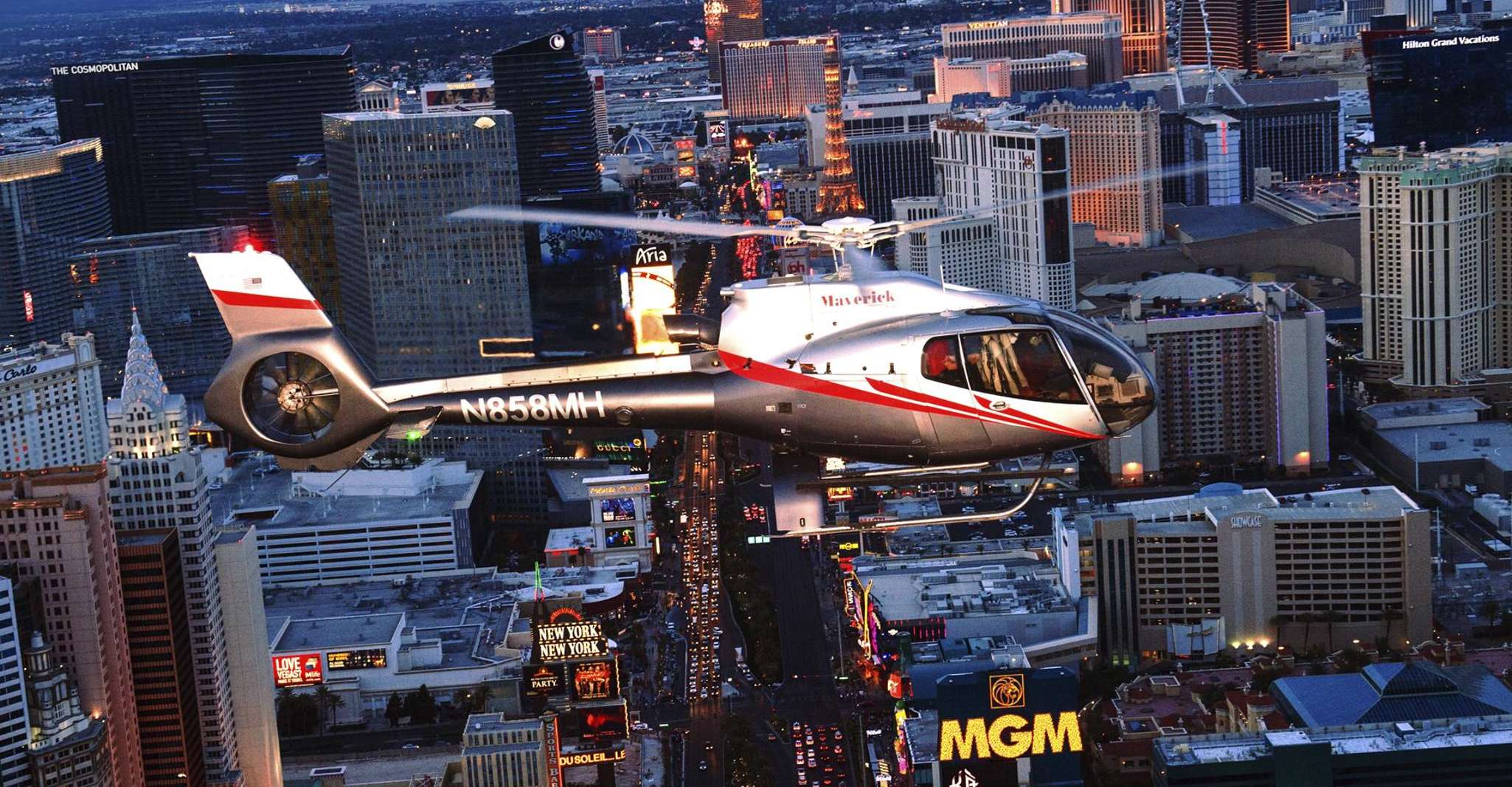 Las Vegas: Helicopter Night Flight over the Strip