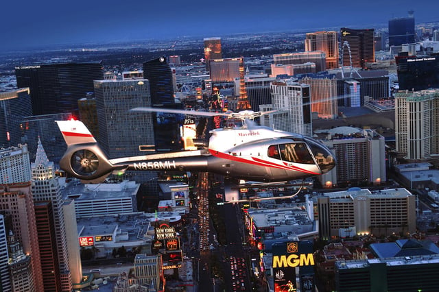 Las Vegas: Helicopter Night Flight over the Strip