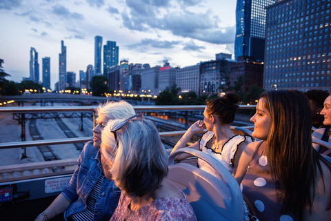 Chicago: Sunset Tour by Open-top Bus with Live Guide Panoramic Sunset Tour