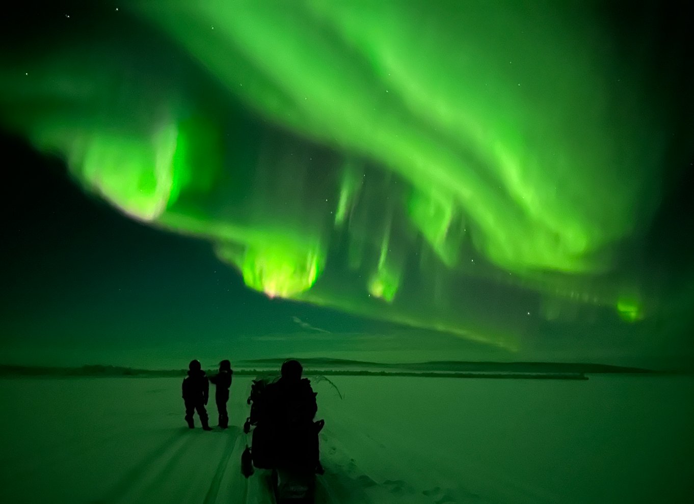 Kiruna: Guidet snescootertur og nordlysjagt