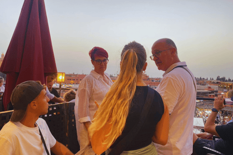 Marrakech Medina Night Tour with Rooftop Dinner
