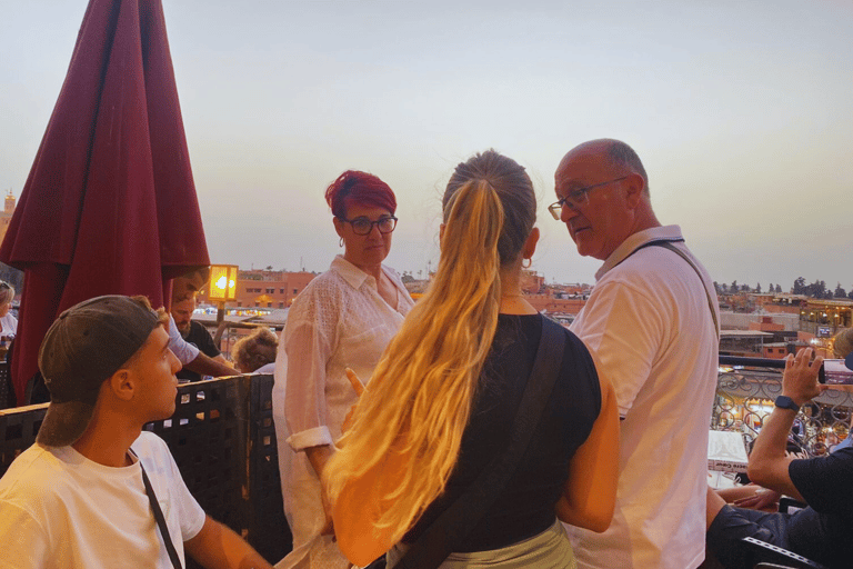 Marrakech Medina Night Tour with Rooftop Dinner