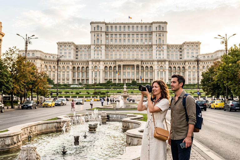 Bucharest: Parliament, Ceausescu Mansion & Village Museum COACH TOUR Audio guide in 24 languages