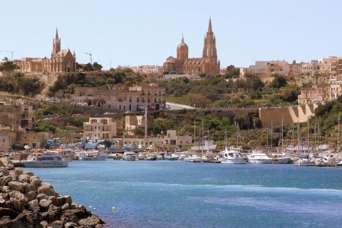 Gozo Day Pass Ferry en Hop-on Hop-off bussen met audiotourVan en terug naar Bugibba op Malta