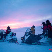 Kilpisjärvi: Drei-Länder-Grenze Schneemobil-Safari