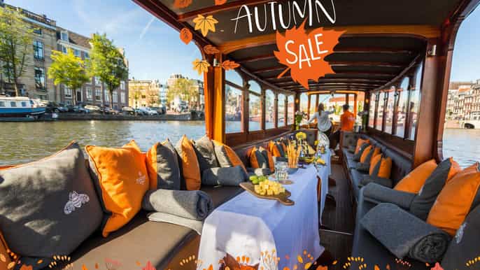 Ámsterdam: paseo en barco clásico con queso y vino