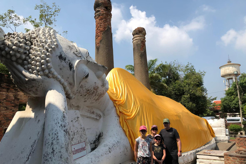 Ayutthaya Sunset Boat & UNESCO Temples: Multi-language. Private tour in French