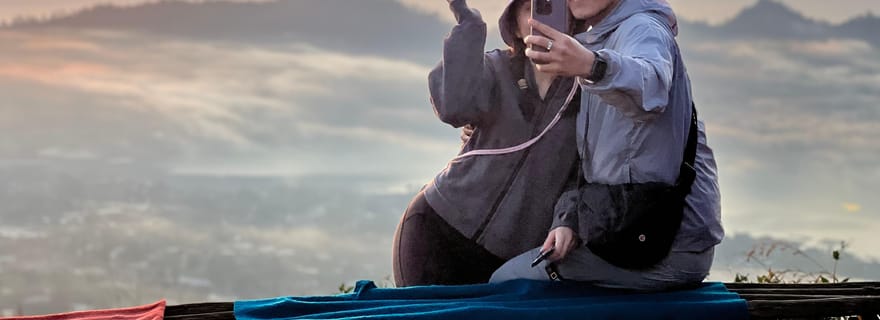 Randonnée au lever du soleil sur le mont Batur et sources chaudes naturelles