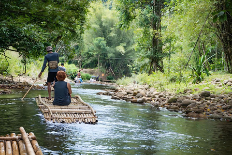 Phuket: Bambú y Rafting con Baño de Elefantes y ATVRafting en aguas bravas y rafting en bambú con mirador y quad