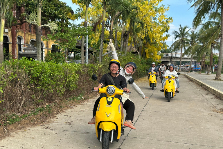 Hoi An Untold: E-scooter Tour to Countryside and Basket Boat