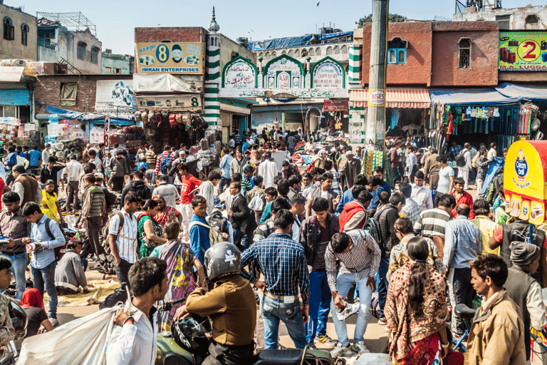 Rundtur i slummen i Old Delhi