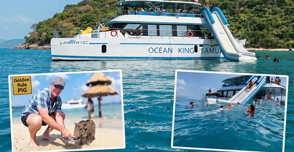 Koh Samui: Koh Tan & Pig Island Catamaran Tour with Lunch