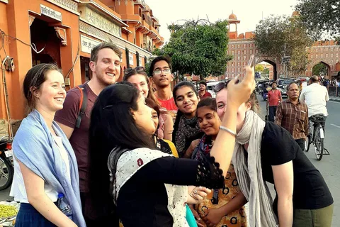 Tour guidato della città rosa di Jaipur, patrimonio culturale e culturale, a piedi