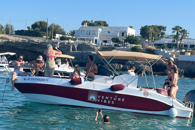 Polignano Sea Caves: Boat Tour with Snorkeling & Aperitif Sea Caves Boat Tour from San Vito