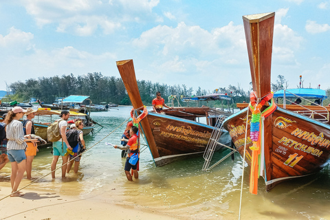 Krabi: 7 Eilanden Zonsondergang Tour met BBQ Diner en SnorkelenOphalen bij hotel in Ao Nang, Krabi, Klong Muang en Tubkaek