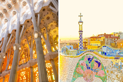 Barcelona: Sagrada Familia and Park Guell Combo Guided Tour Park Güell followed by Sagrada Família