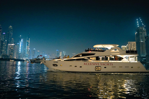 Dubai Harbor: Luxury Yacht Tour with BBQ Options Night Lights Tour