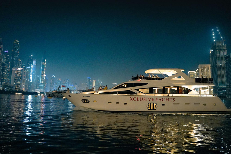 Dubai Harbor: Luxury Yacht Tour with BBQ Options Night Lights Tour