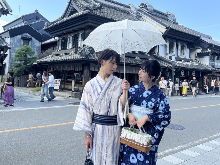 川越：着物と工芸品体験ツアー（旧市街散策付き）