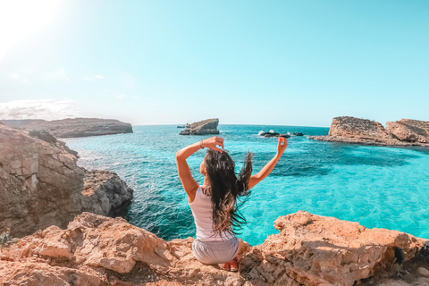 St. Julian's: Comino Blue Lagoon Sunset Cruise by Speedboat Departure at 6:30 PM