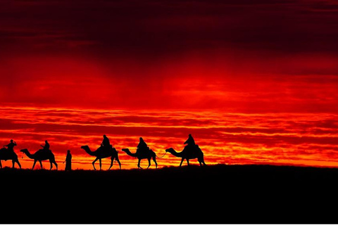 Marraquexe: Jantar espetáculo no deserto de Agafay com camelos e pôr do sol