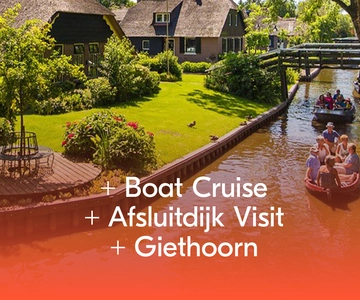 Amsterdam: rondleiding door Giethoorn met boottocht en bezoek aan de Afsluitdijk