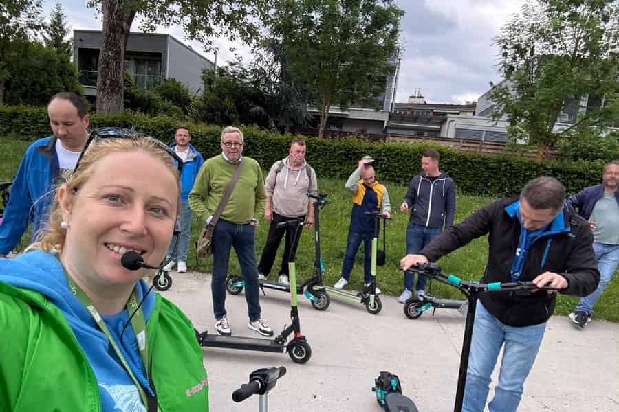 Ljubljana: E-Scooter-Tour mit ortskundigem Guide. Foto: GetYourGuide