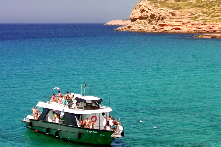 Sail along the northeast coast of Ibiza. Take a boat trip along the northeast coast of Ibiza.