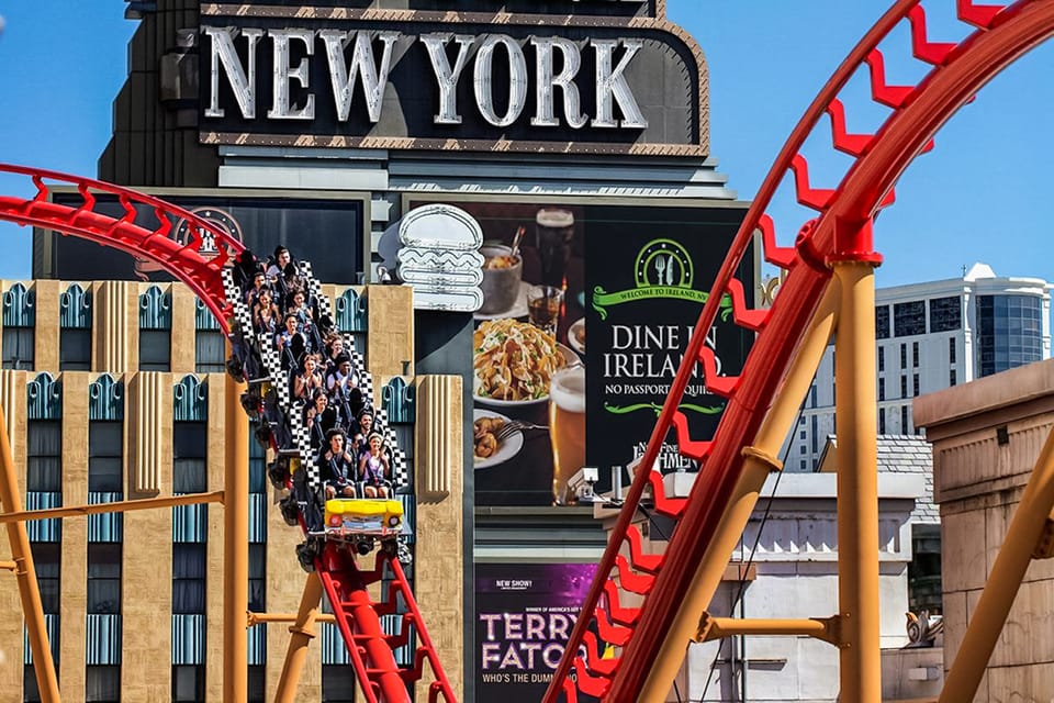 Ride The Roller Coaster at NY NY On The Las Vegas Strip!