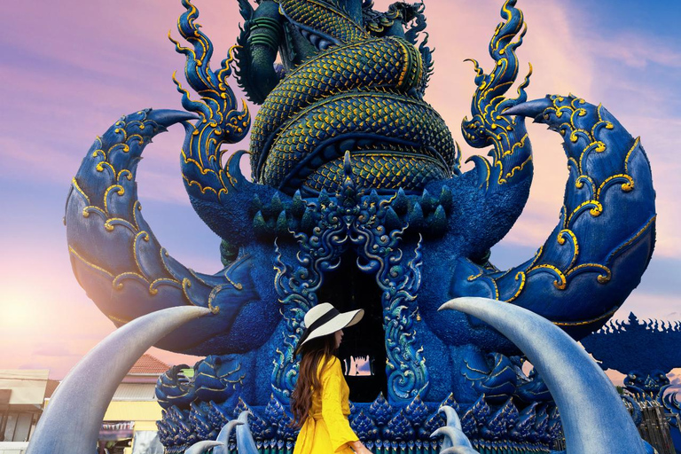 Chiang Mai to Chiang Rai Famous Temples Journey with Buffet Chiang Rai White,Blue,Black Temple+Buffet and Hotel Pick Up