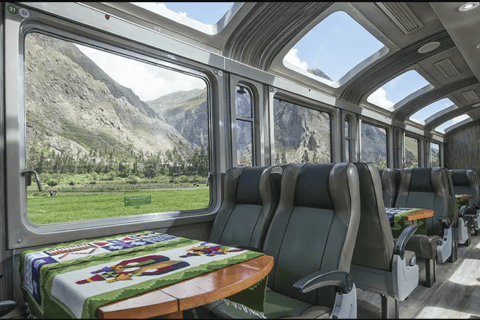 De Cusco : Billet de train pour Machu Pichu.Départ du train d’expédition à 06h10. Retour à 14h55.