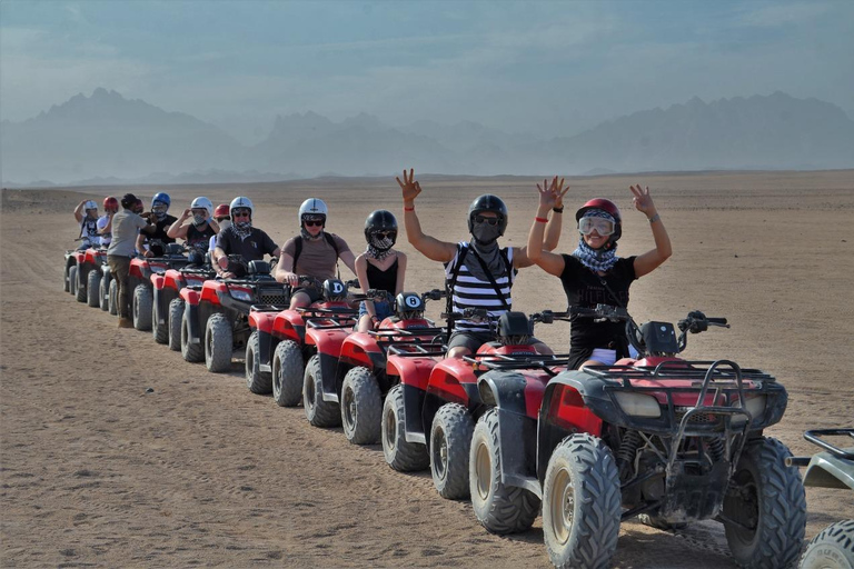 Hurghada: Quad Bike, Buggy, Jeep Safari, giro in cammello e cenaServizio di prelievo in hotel a hurghada