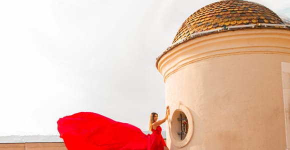 Flying dress on the French Riviera