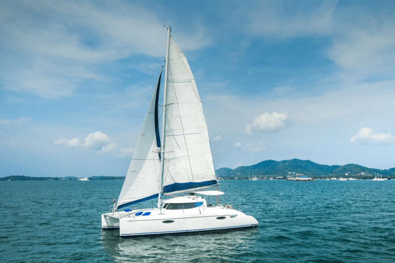 Phuket Catamaran Tour in Coral Island and Sunset Voyage