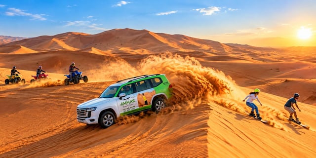 Dubai: Abendtour mit Quadfahren, Kamelritt und BBQ