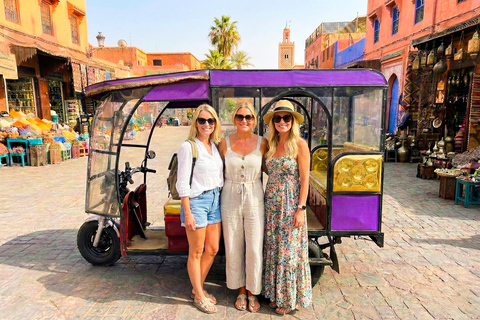 Tuk Tuk Marrakech Private Tour with Pickup & Moroccan Sweets 3 Hours Tour ( Best Selling )