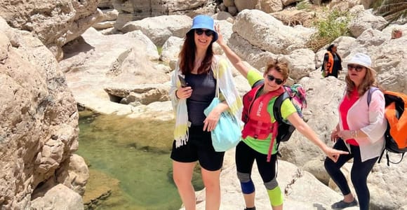 Shared Wadi Shab Trek, Swim, Cave, Beach & Sinkhole Tour