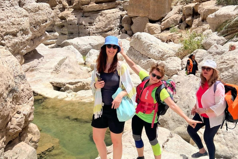 Shared Wadi Shab Trek, Swim, Cave, Beach & Sinkhole Tour