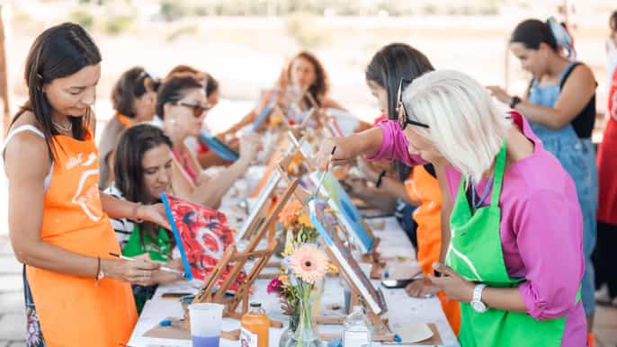 Malta: esperienza originale Sip & Paint con vino
