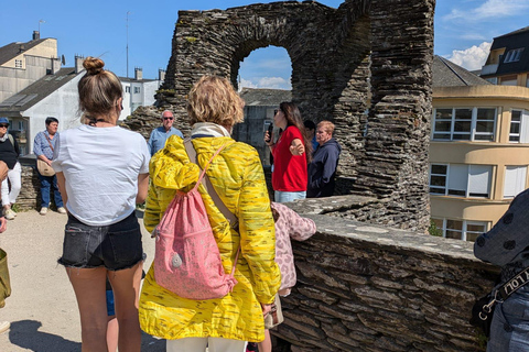 Solar Eclipse in Galicia with Lugo and Roman Wall from Santiago